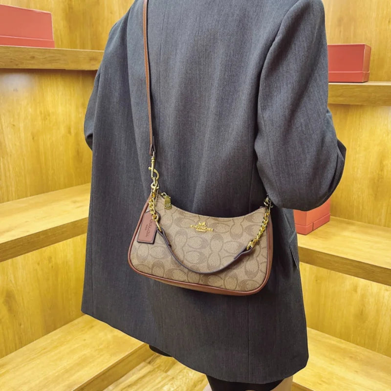 High-End Women's Underarm Shoulder Bag Classic Vintage Ladies Crossbody Handbag Elegant Designer Leather Messenger Bag For Women