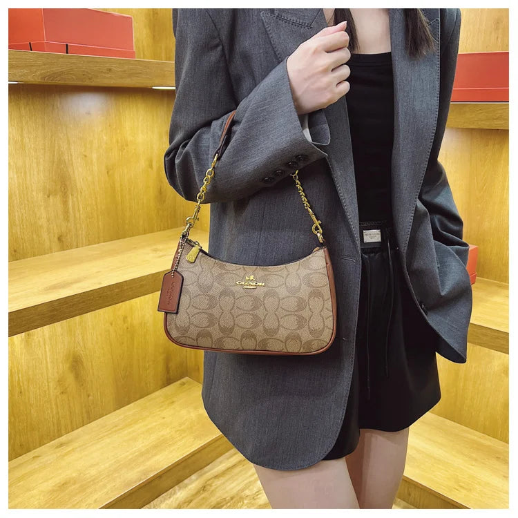 High-End Women's Underarm Shoulder Bag Classic Vintage Ladies Crossbody Handbag Elegant Designer Leather Messenger Bag For Women
