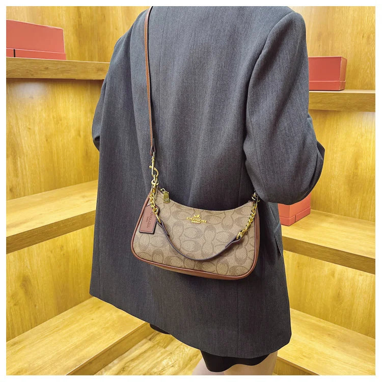 High-End Women's Underarm Shoulder Bag Classic Vintage Ladies Crossbody Handbag Elegant Designer Leather Messenger Bag For Women