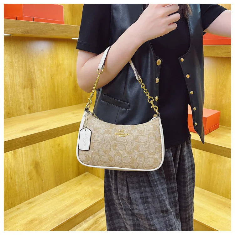 High-End Women's Underarm Shoulder Bag Classic Vintage Ladies Crossbody Handbag Elegant Designer Leather Messenger Bag For Women