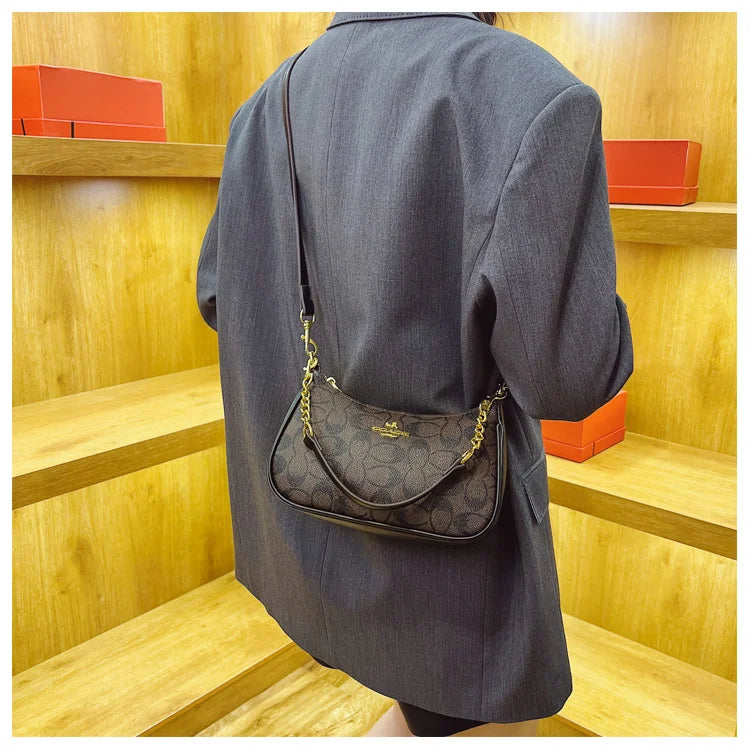 High-End Women's Underarm Shoulder Bag Classic Vintage Ladies Crossbody Handbag Elegant Designer Leather Messenger Bag For Women