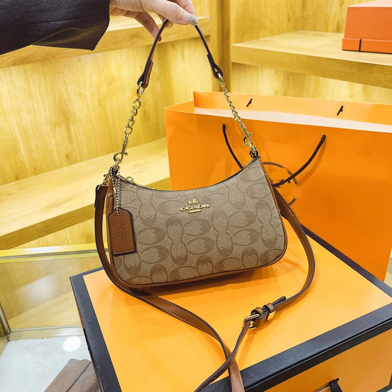 High-End Women's Underarm Shoulder Bag Classic Vintage Ladies Crossbody Handbag Elegant Designer Leather Messenger Bag For Women