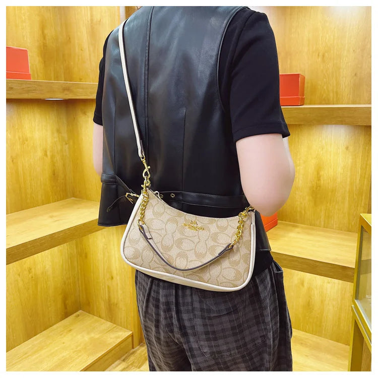 High-End Women's Underarm Shoulder Bag Classic Vintage Ladies Crossbody Handbag Elegant Designer Leather Messenger Bag For Women