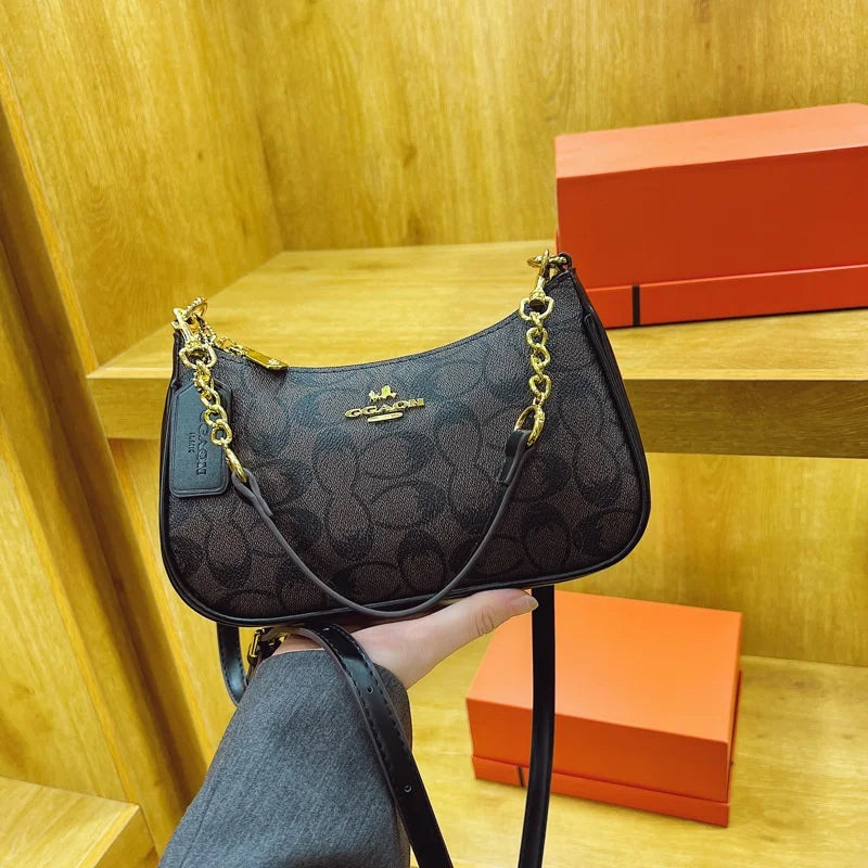 High-End Women's Underarm Shoulder Bag Classic Vintage Ladies Crossbody Handbag Elegant Designer Leather Messenger Bag For Women