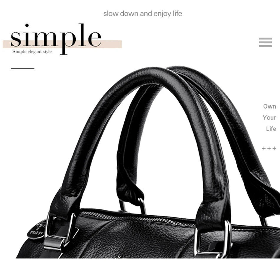 Designer Women Soft Leather Handbags Luxury Female Shoulder Crossbody Bag Brand Casual Totes Ladies Shopper Messenger Boston Bag