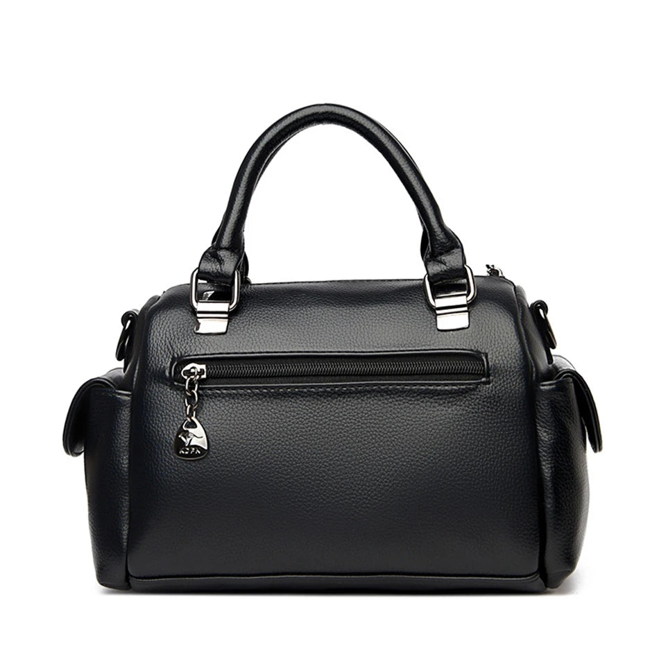 Designer Women Soft Leather Handbags Luxury Female Shoulder Crossbody Bag Brand Casual Totes Ladies Shopper Messenger Boston Bag