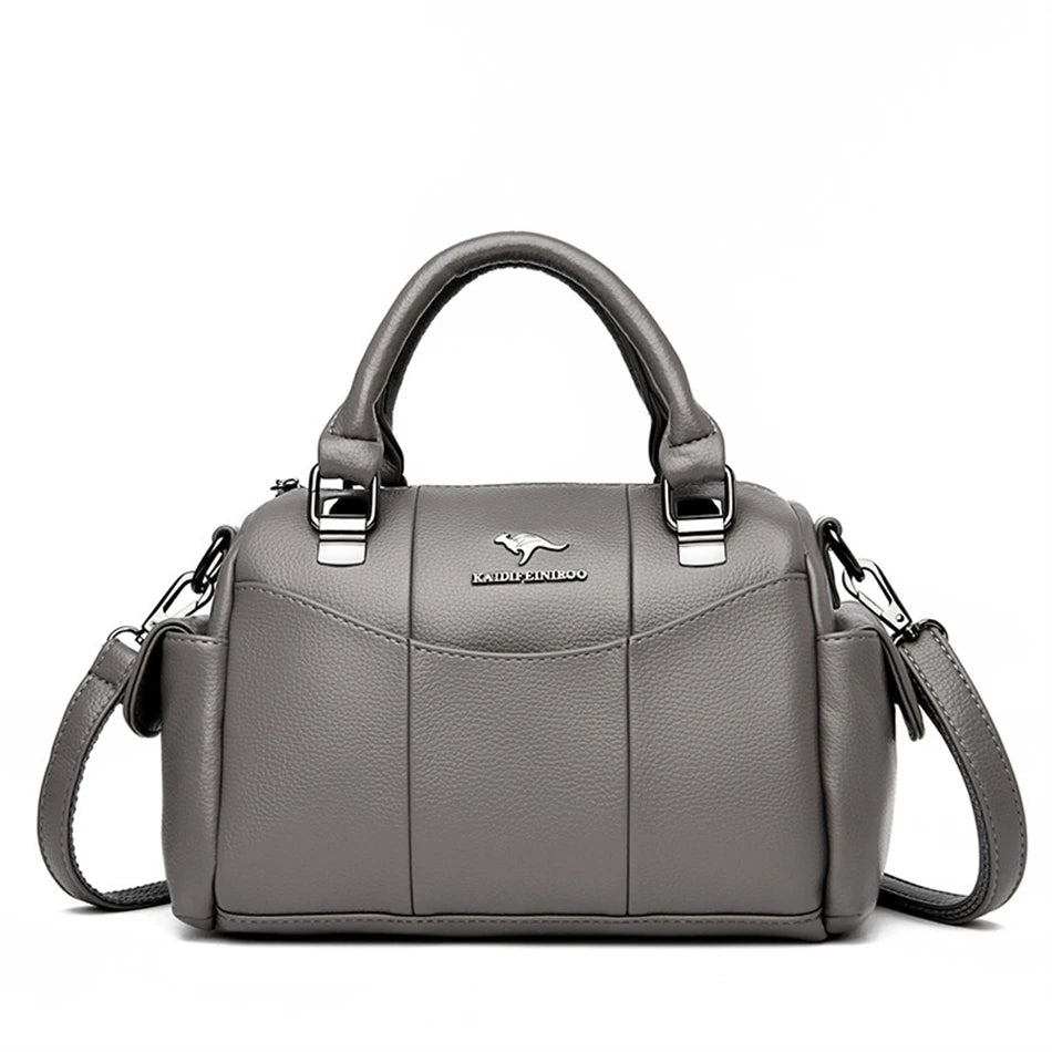 Designer Women Soft Leather Handbags Luxury Female Shoulder Crossbody Bag Brand Casual Totes Ladies Shopper Messenger Boston Bag