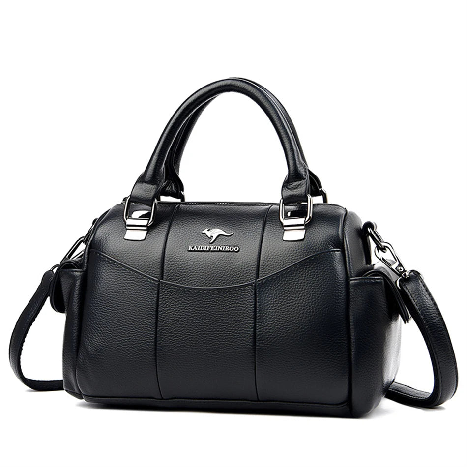 Designer Women Soft Leather Handbags Luxury Female Shoulder Crossbody Bag Brand Casual Totes Ladies Shopper Messenger Boston Bag