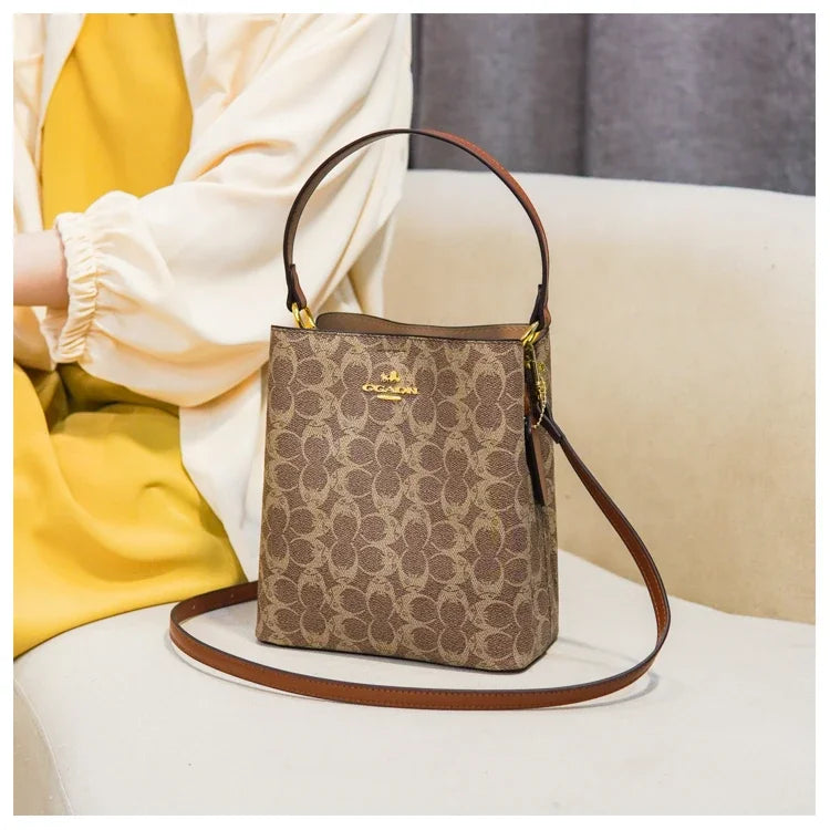 Elegant Women's Leather Shoulder Fashion Classic Tote Bag Luxury Designer Crossbody Handbag For Work And Casual