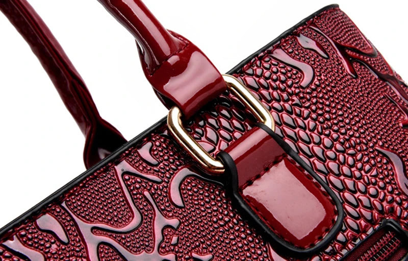 Fashion Patent Leather Shoulder Bag for Women, Luxury Handbags, Female Large Capacity Crossbody Bag ,Designer Handle Bag