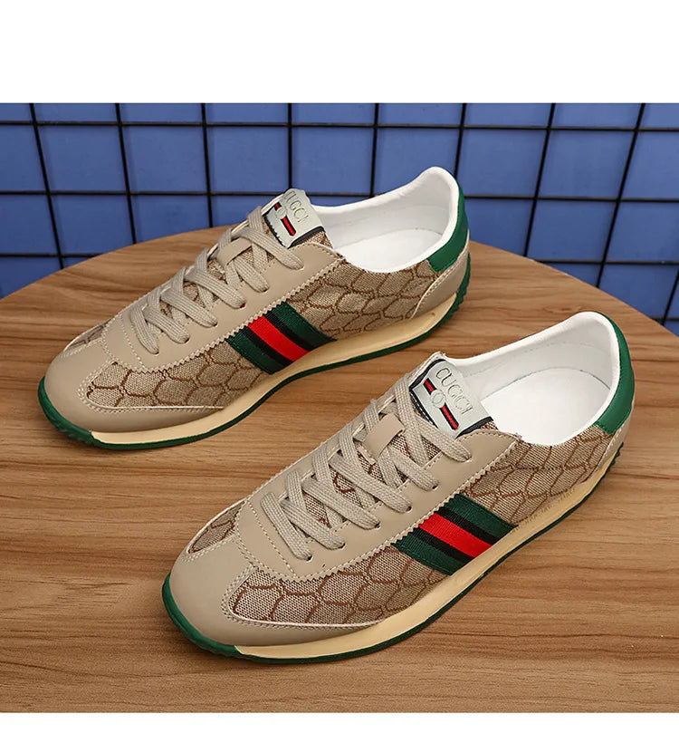 Men's Summer Sport Casual Shoes Breathable Retro Style Low Top Canvas Sneakers Flat Heel Rubber Outsole Fashionable Trendy