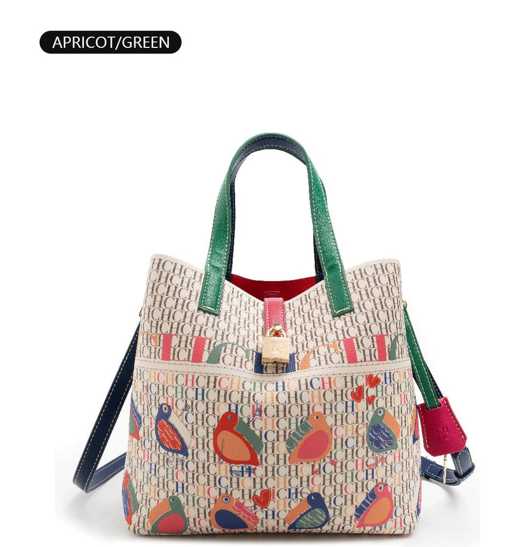 Fashion Design Exquisite Floral Printing Ladies Shoulder Bag Classic Printing Tote Bag Large Capacity Fashion Shopping Bag