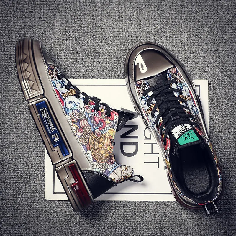 2025 Spring and Autumn New Low-top Korean Casual Shoes Trend All-match Breathable Men's Shoes Chinese Trendy Men's Shoes