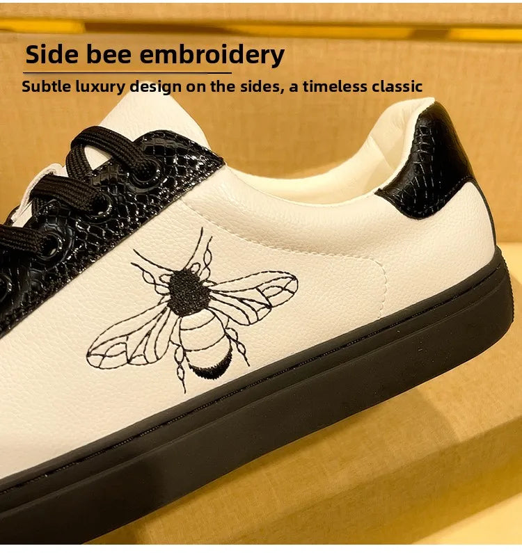 Genuine Leather Luxury Brand Shoes for Men Classic Embroidered Men Skateboard Shoes Designer Sport Shoes Men Zapatillas De Skate