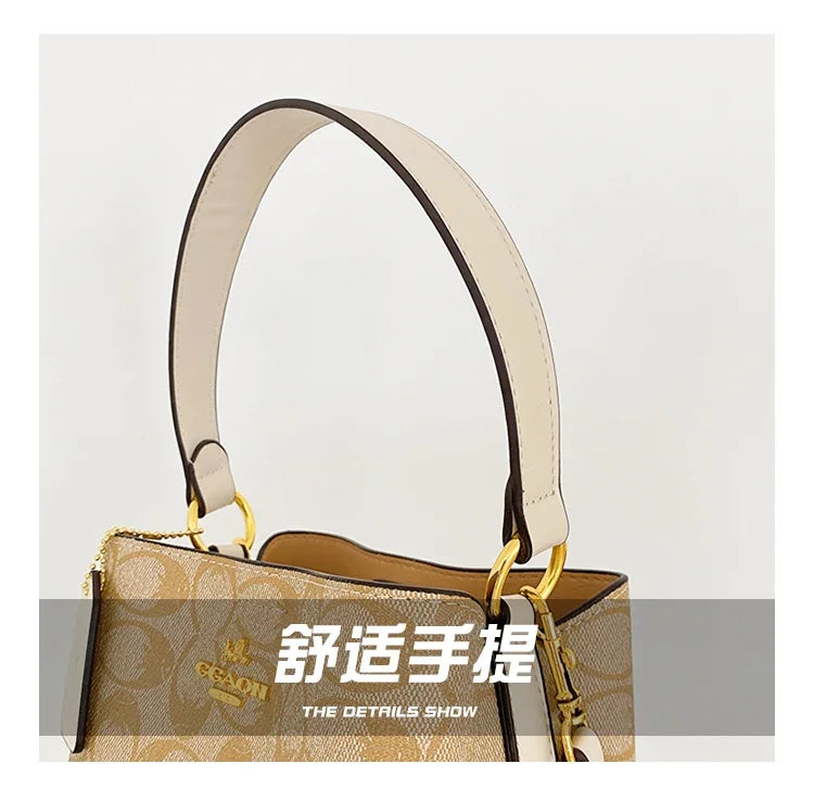 Elegant Women's Leather Shoulder Fashion Classic Tote Bag Luxury Designer Crossbody Handbag For Work And Casual