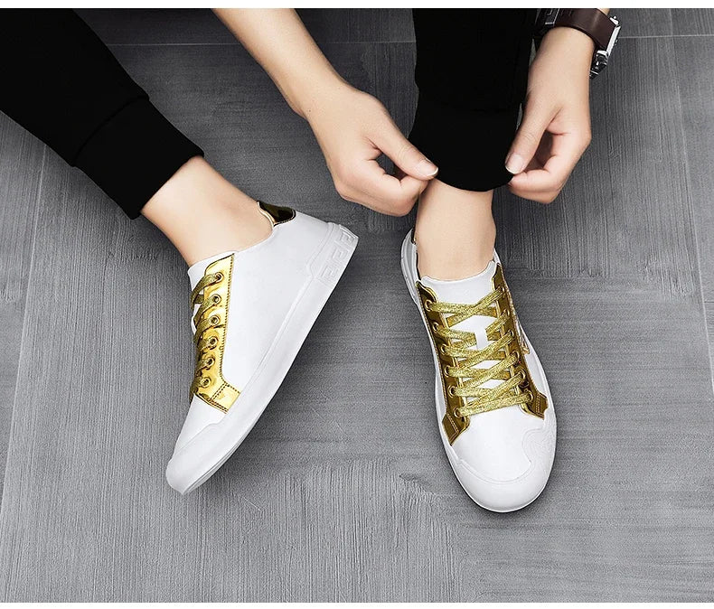 Men's Leather Shoes Casual Comfort Cricket Shoes Fashion Sneakers For Men Lightweight Driving Shoes