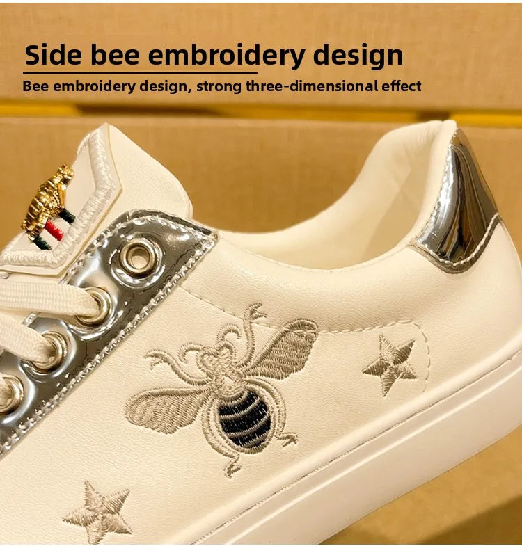 High-quality Men's Casual Shoes with Exquisite Embroidery, Anti-slip and Wear-resistant, Street Fashion Handcrafted Leathershoes
