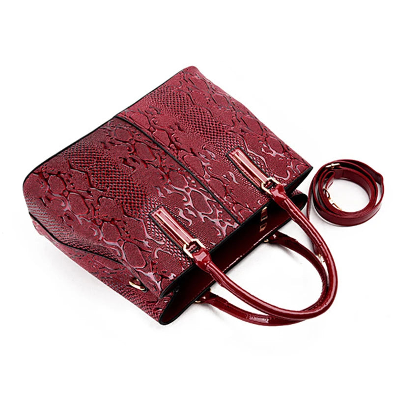 Fashion Patent Leather Shoulder Bag for Women, Luxury Handbags, Female Large Capacity Crossbody Bag ,Designer Handle Bag