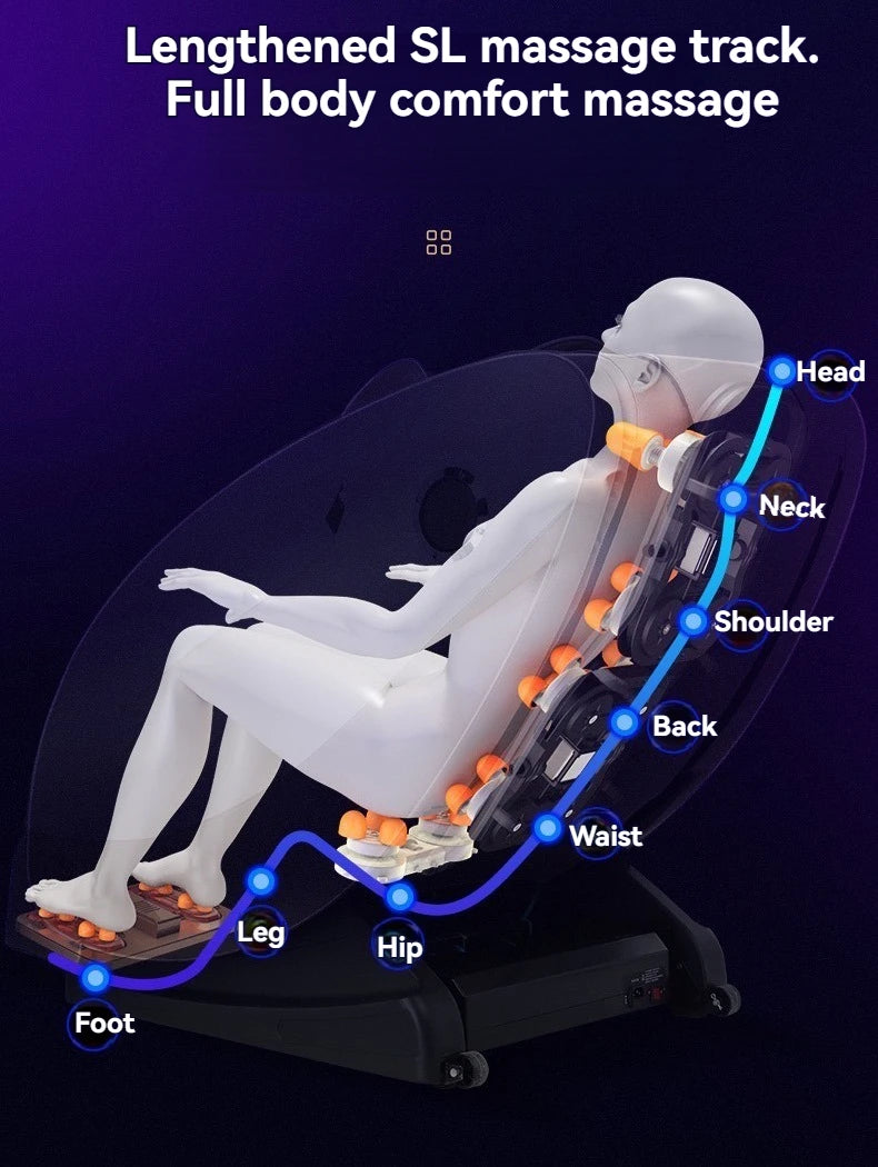 Zero Gravity Massage Chair, Fixed Point Technology with Full Body Music Spa | Luxury Electric Recliner Sofa 2026