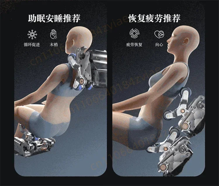 4D Daul Core Massage Chair Full Body with Health Detection Zero Gravity SL Track Deep Stretch Heated Smart Massage Chairs