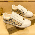 Casual Classic Men's Shoes 2025 New Light Luxury Fashion Trend Letter Printed Versatile Casual Small Black Shoes