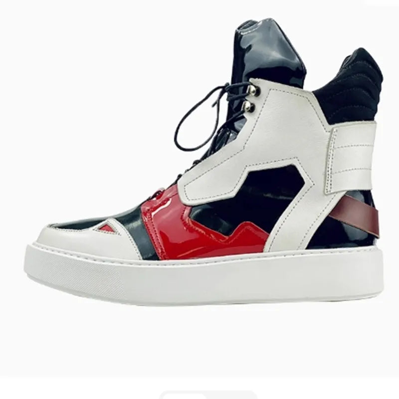 Fashionable and Trendy Anti Slip Motorcycle Boots Wear-resistant Riding Leather Motorcycle Shoe High Top Casual Motorcycle Shoes