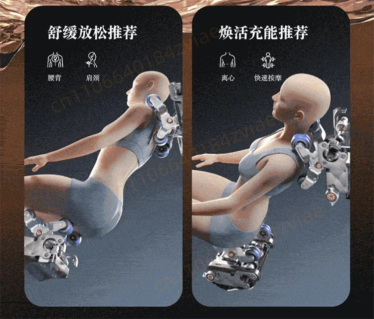 4D Daul Core Massage Chair Full Body with Health Detection Zero Gravity SL Track Deep Stretch Heated Smart Massage Chairs