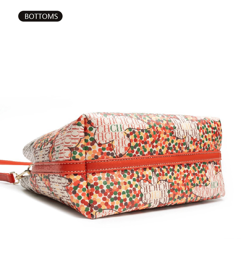 Fashion Design Exquisite Floral Printing Ladies Shoulder Bag Classic Printing Tote Bag Large Capacity Fashion Shopping Bag