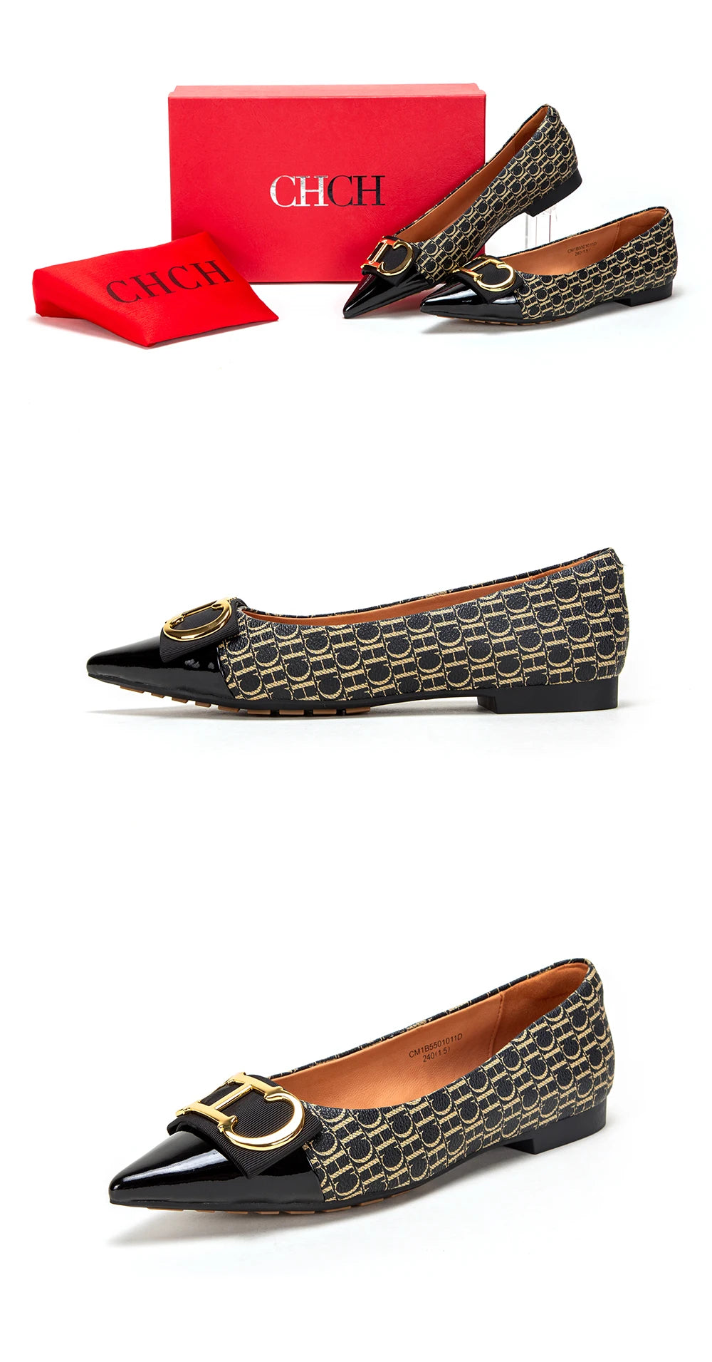 Spring Women's Casual Shoes Classic Style Fashion Letter Print Pointed Toe Daily Commuter Women's Flat Comfortable To Wear