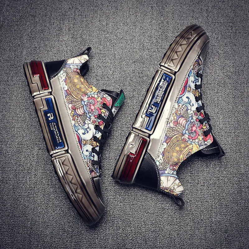 2025 Spring and Autumn New Low-top Korean Casual Shoes Trend All-match Breathable Men's Shoes Chinese Trendy Men's Shoes