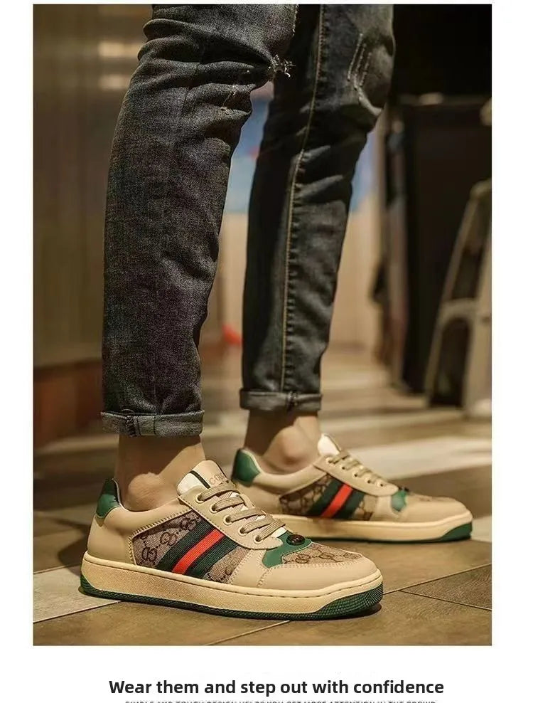 Men's Flat Bottom Casual Shoes Breathable Lightweight Trendy Student Summer New Arrival Sports Style Rubber Outsole Mesh Inner