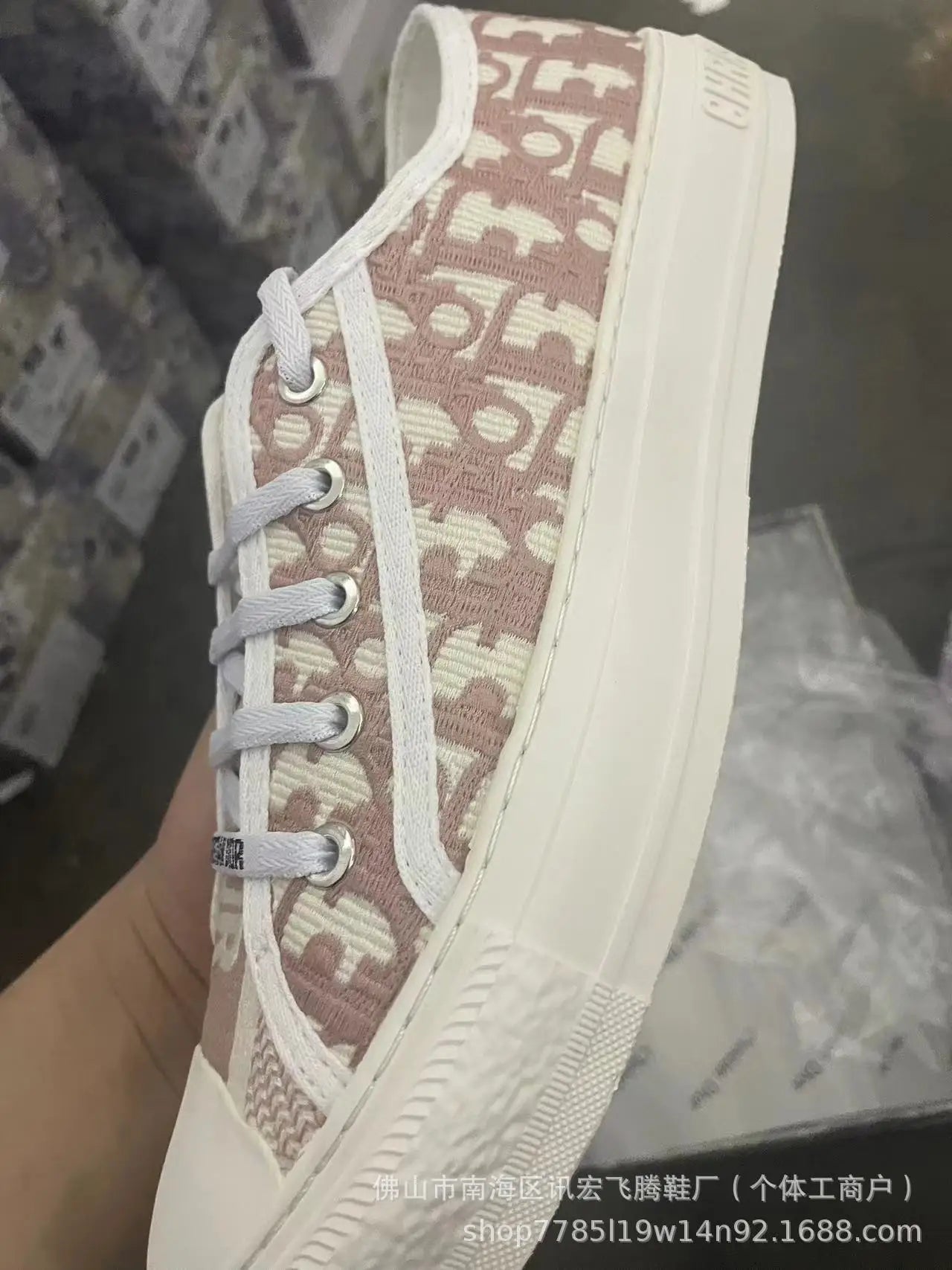 Breathable Embroidered Letter Canvas Shoes Women's Flat Bottom Versatile Heightening Lace-Up Casual Shoes Spring Autumn