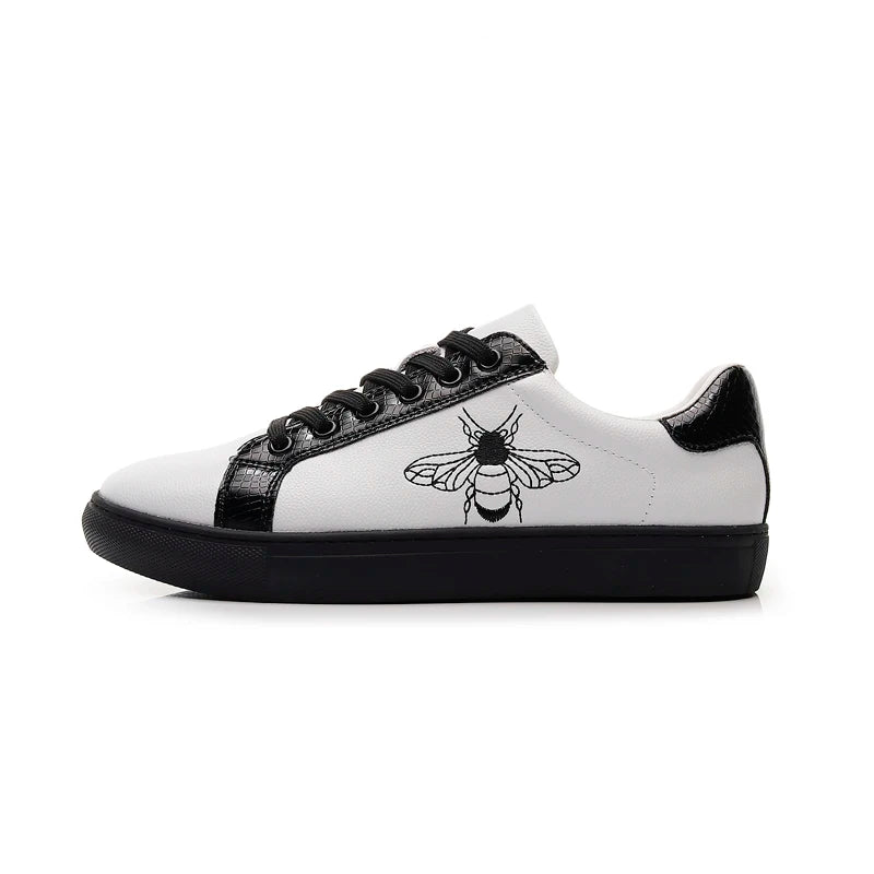 Genuine Leather Luxury Brand Shoes for Men Classic Embroidered Men Skateboard Shoes Designer Sport Shoes Men Zapatillas De Skate