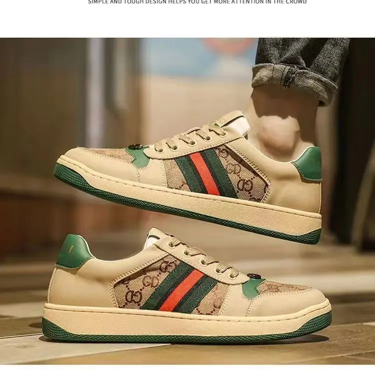 Men's Flat Bottom Casual Shoes Breathable Lightweight Trendy Student Summer New Arrival Sports Style Rubber Outsole Mesh Inner