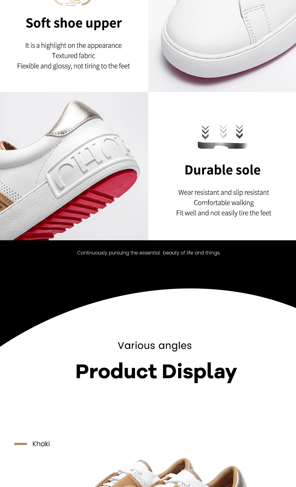 Simple Classic Fashion Women's Casual Shoes Wear Comfortable Colour Blocking Design Exquisite Workmanship Versatile Flat Shoes