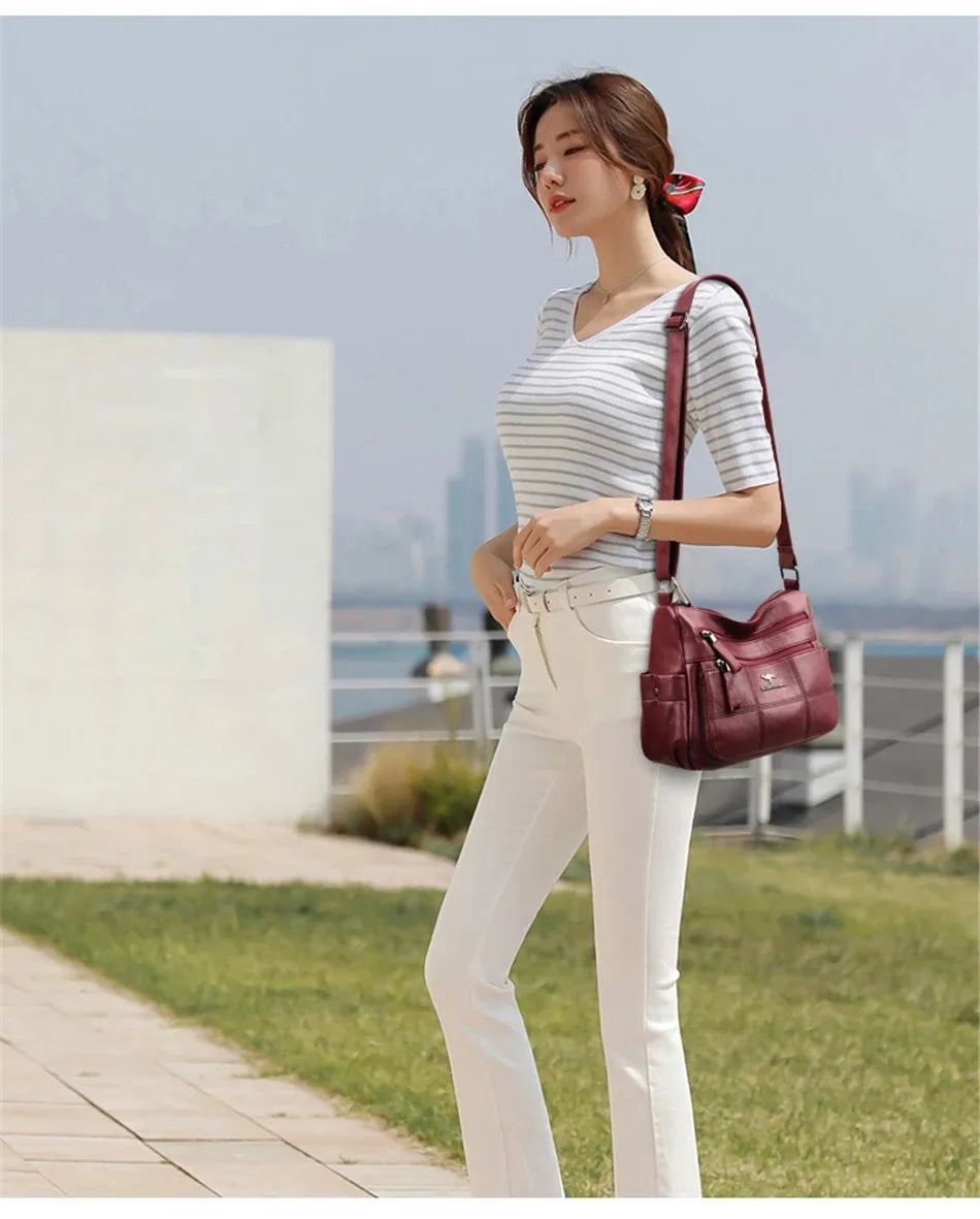 Genuine Brand PU Leather Sac Luxury Handbags Women Bags Designer Shoulder Crossbody Hand Bags for Women 2022 Purses and Handbags