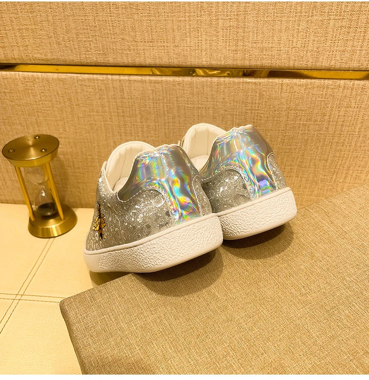 Genuine Leather Luxury Brand Shoes for Men Classic Embroidered Men Skateboard Shoes Designer Sport Shoes Men Zapatillas De Skate