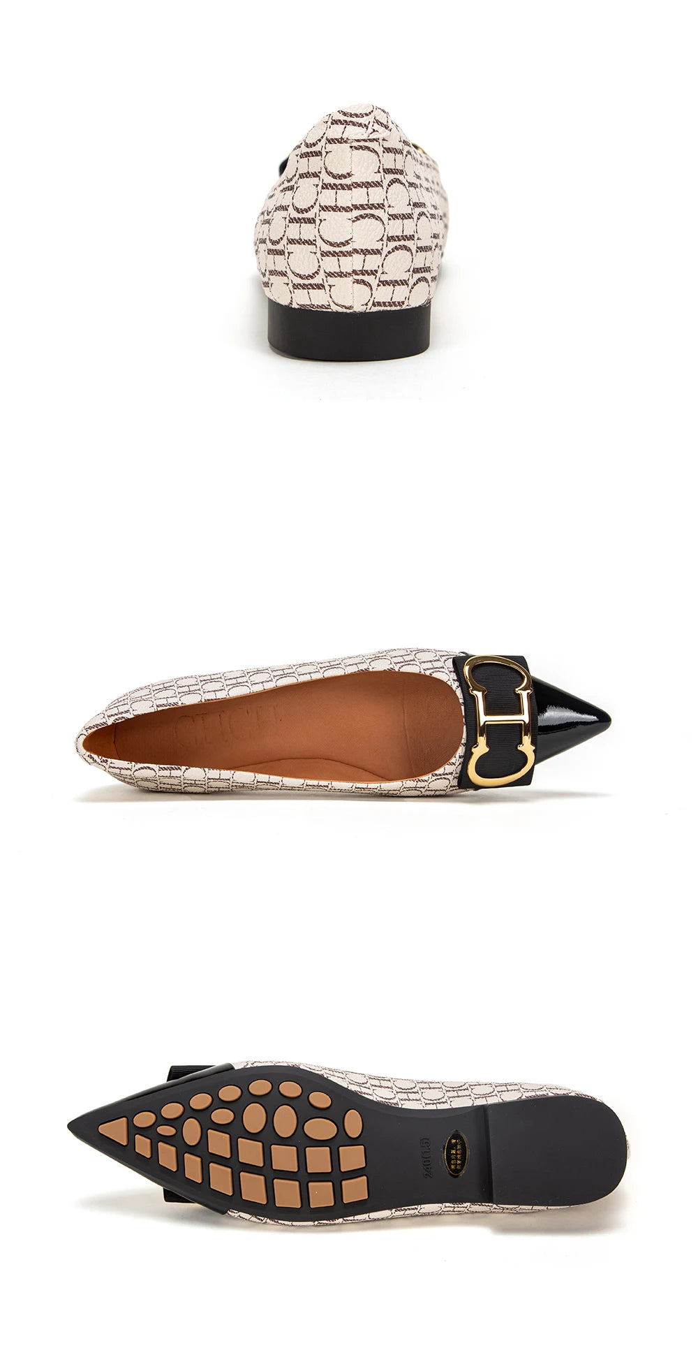 Spring Women's Casual Shoes Classic Style Fashion Letter Print Pointed Toe Daily Commuter Women's Flat Comfortable To Wear