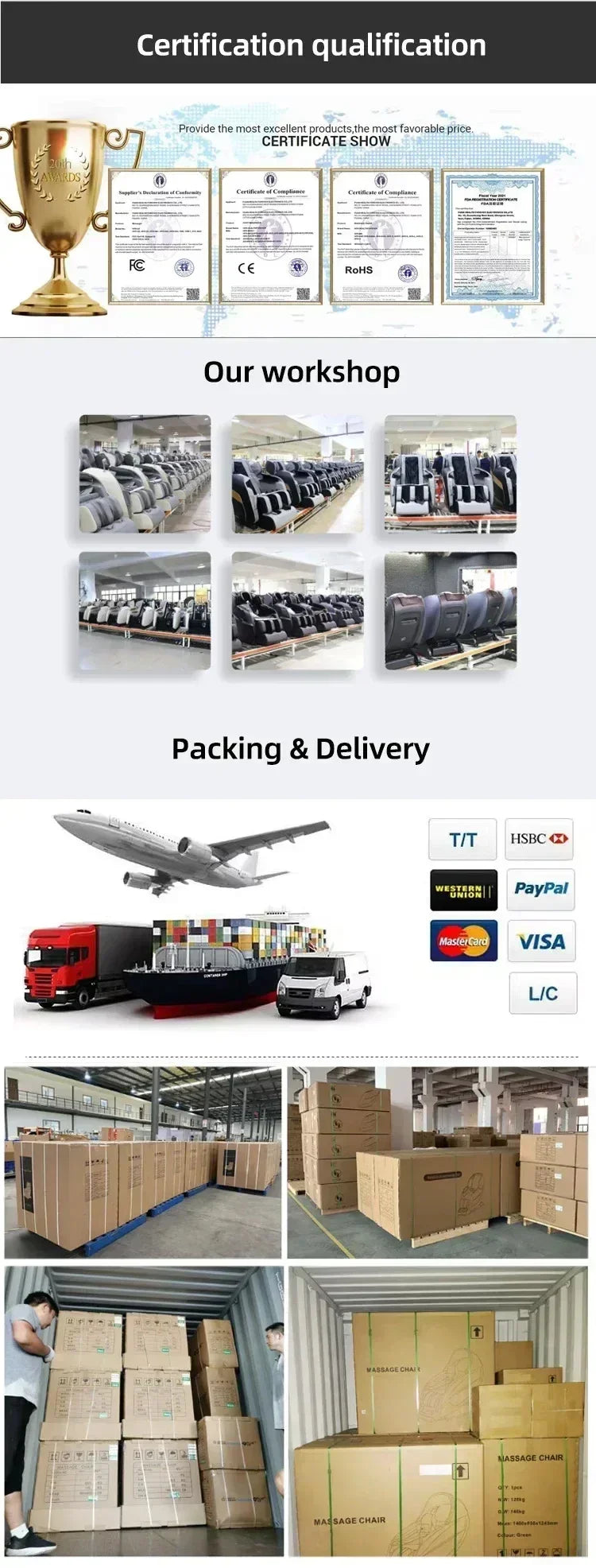 4D SL Track Massage Chair, Zero Gravity Recliner, Full Body Airbag Massage Sofa, Touch Screen Office Massage Chair