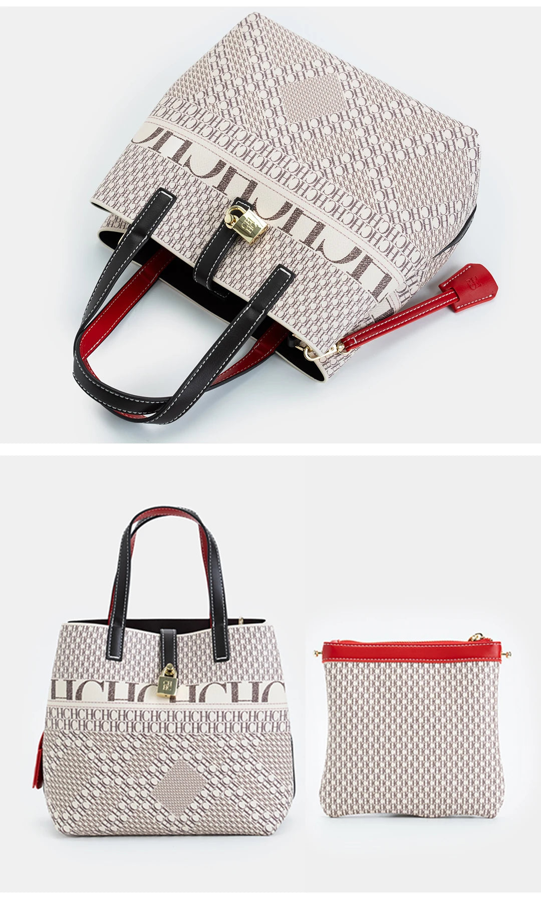 CH Luxury Brand Tote Bag Fashion Italian Creative Letter Print with Lock Design 2025 New Beautiful Trend Tote Bag