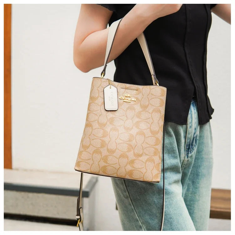 Elegant Women's Leather Shoulder Fashion Classic Tote Bag Luxury Designer Crossbody Handbag For Work And Casual