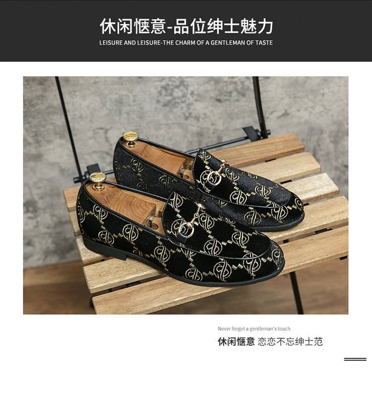 Hot Blue Men's Luxury Loafers Plus Size 47 Suede Leather Shoes For Men Designer Moccasins Slip-On Casual Dress Shoes Men Flats