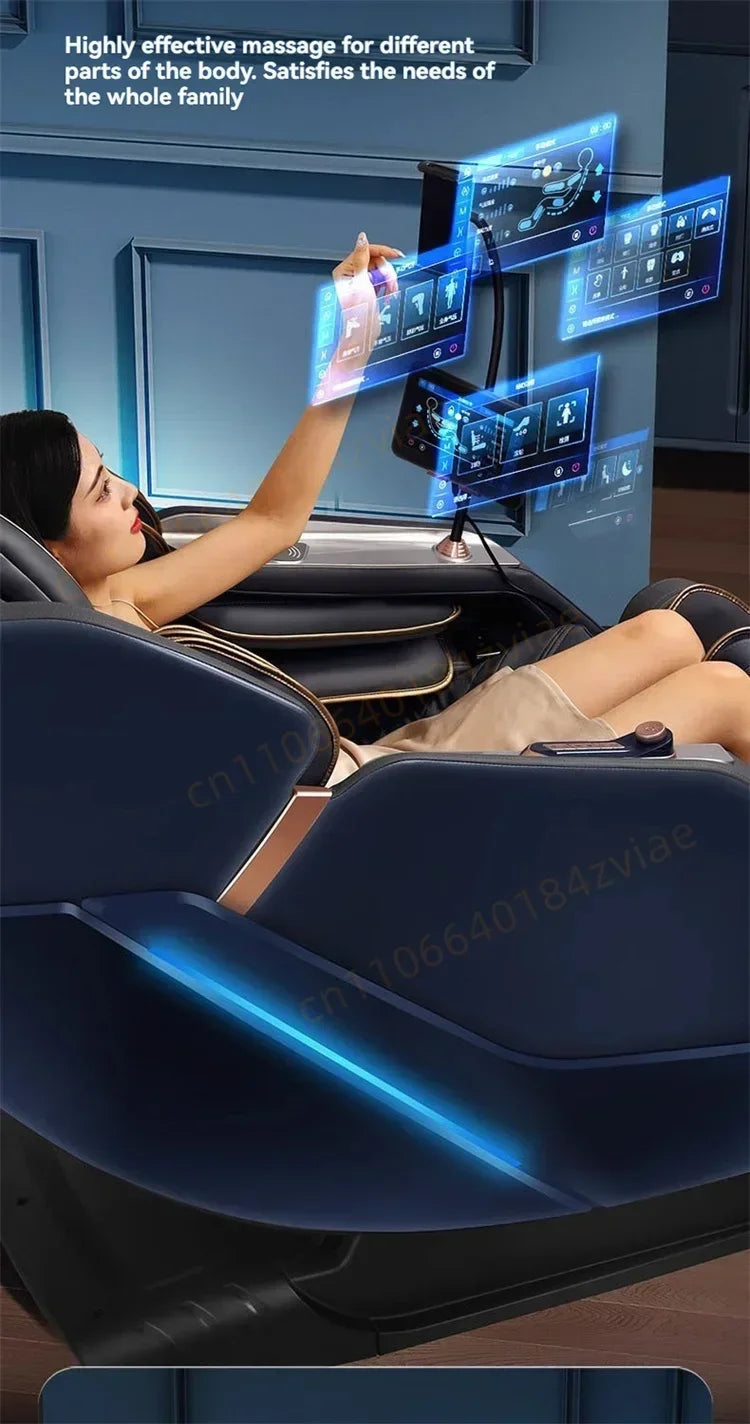 4D Daul Core Massage Chair Full Body with Health Detection Zero Gravity SL Track Deep Stretch Heated Smart Massage Chairs