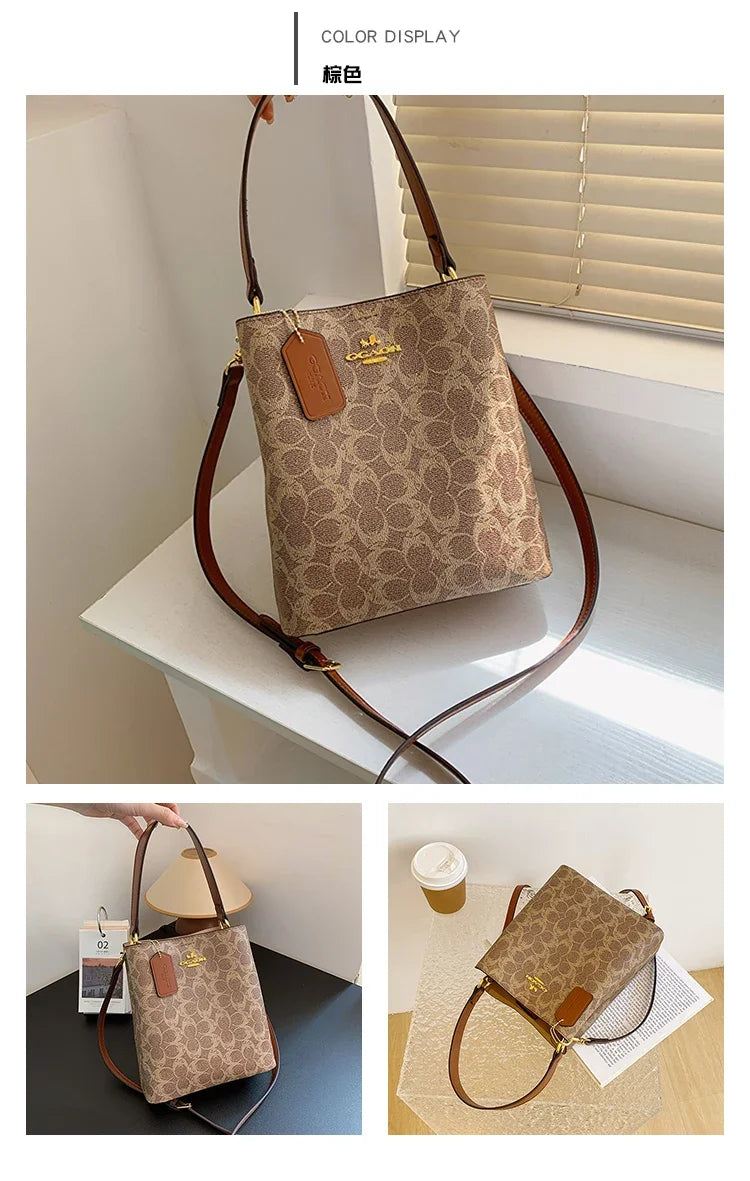 Elegant Women's Leather Shoulder Fashion Classic Tote Bag Luxury Designer Crossbody Handbag For Work And Casual