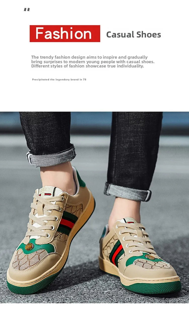 Men's Summer Sport Casual Shoes Breathable Retro Style Low Top Canvas Sneakers Flat Heel Rubber Outsole Fashionable Trendy