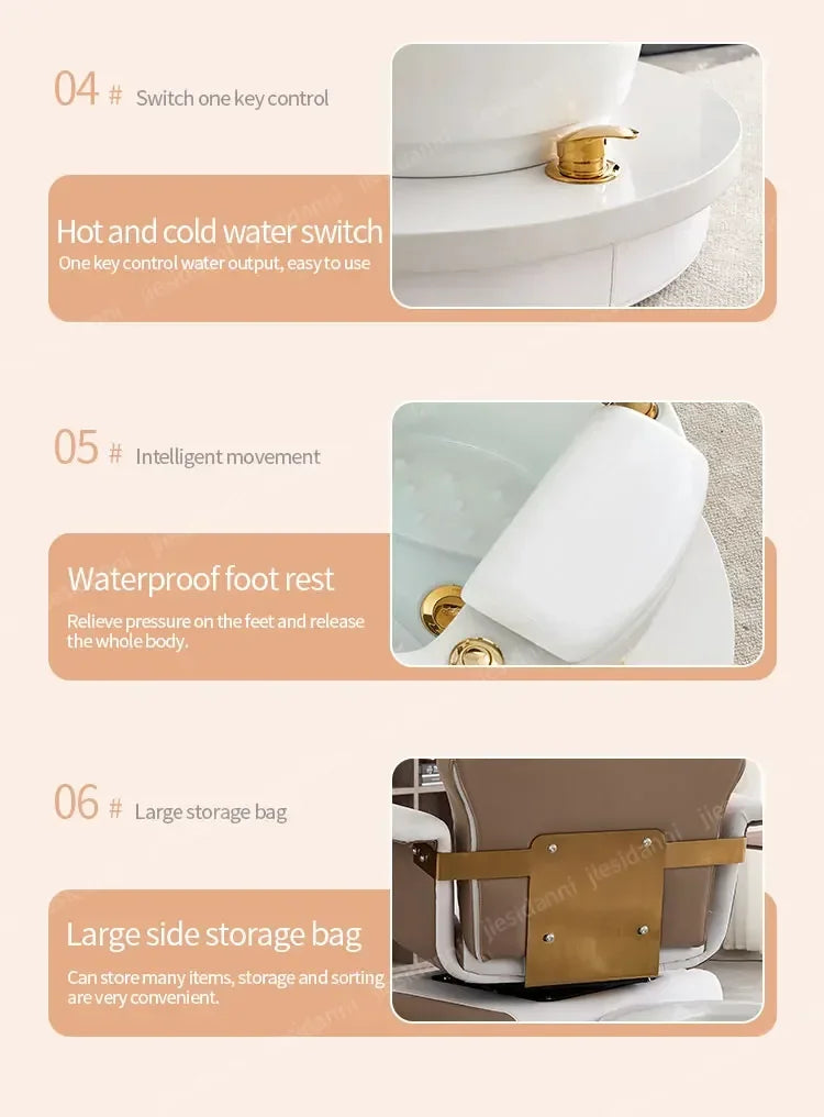 Sofa For Nail Salon, Foot Bath, Electric Foot Massage Chair, Exclusive Massage Beauty Salon Eyelashes And Feet