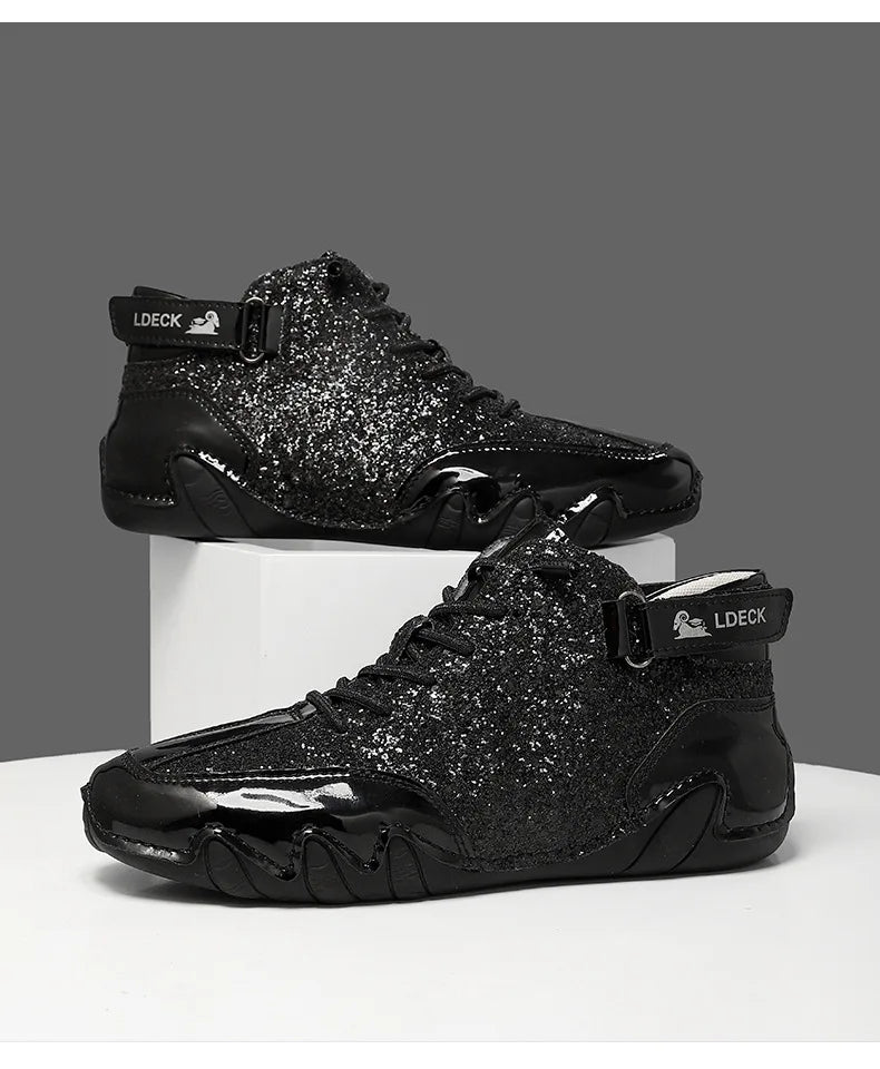 Personalized Solid Color Outdoor Boots Spring Autumn High-top Mens Shoes Fashionable Men Boots and Women's Casual Short Boots