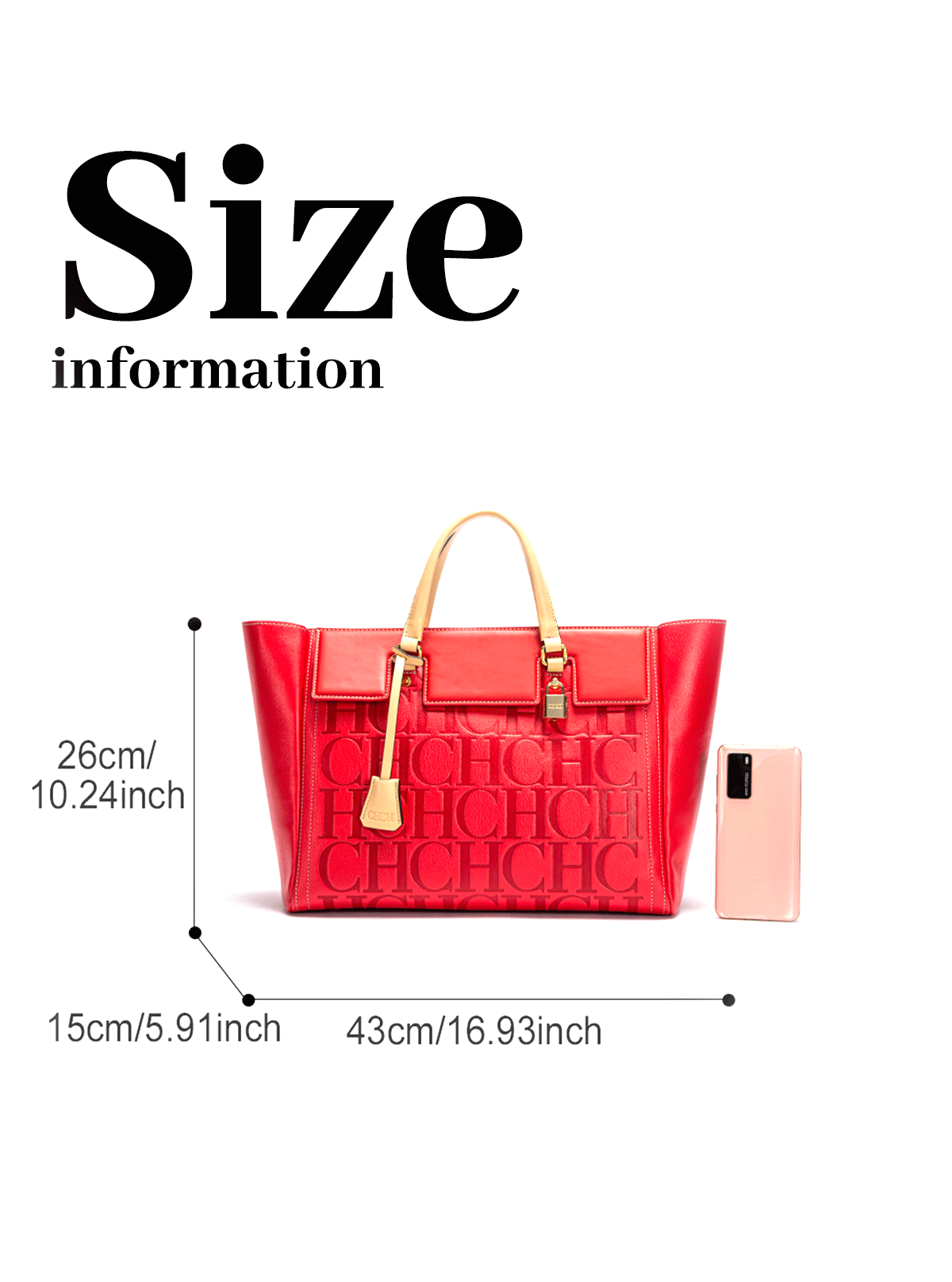 CHCH Women's Handbag 2026 New Brand Embossed Large Capacity Business Wallet