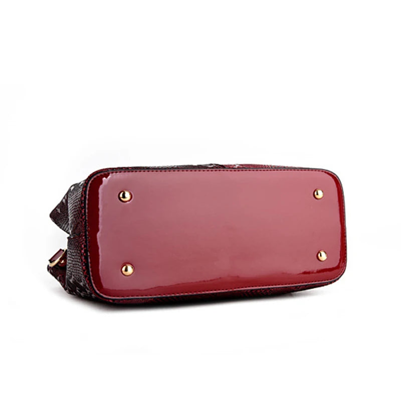 Fashion Patent Leather Shoulder Bag for Women, Luxury Handbags, Female Large Capacity Crossbody Bag ,Designer Handle Bag