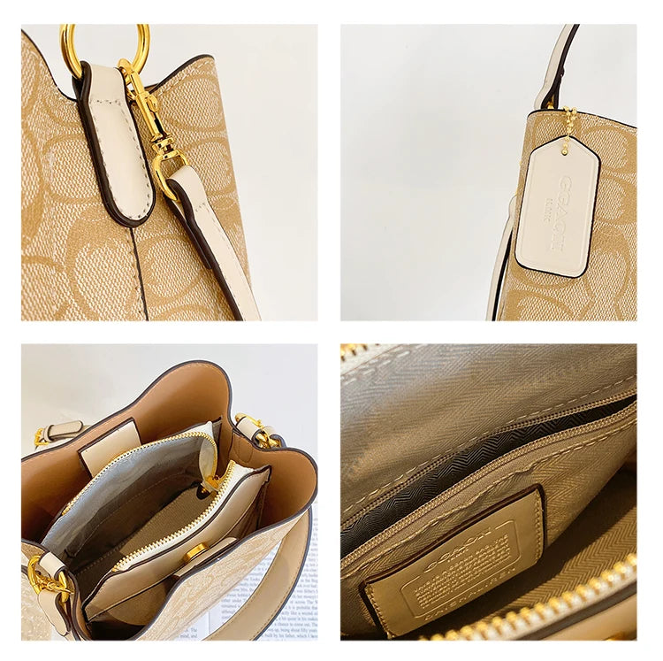 Elegant Women's Leather Shoulder Fashion Classic Tote Bag Luxury Designer Crossbody Handbag For Work And Casual